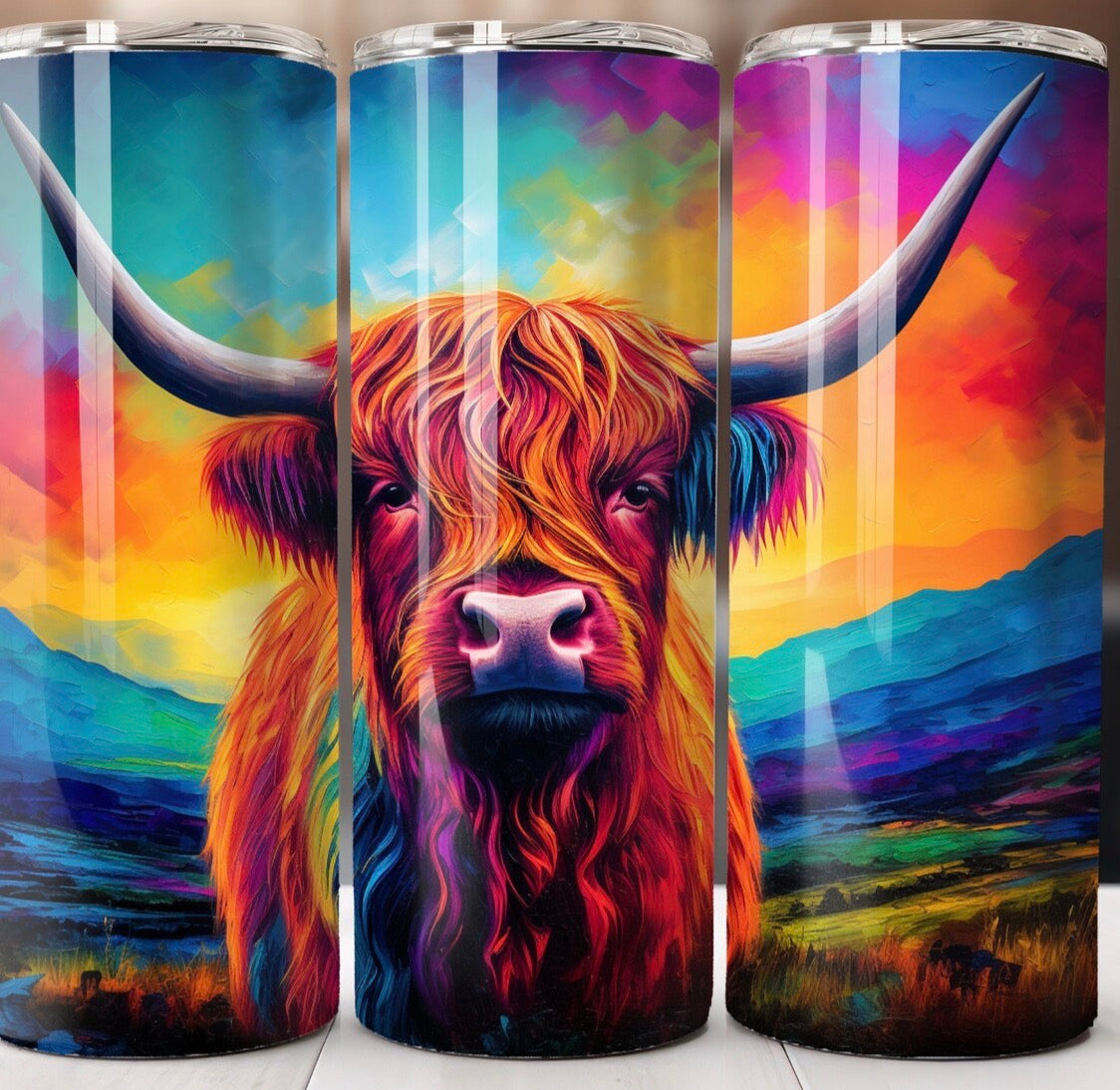 Highland sunrise tumbler