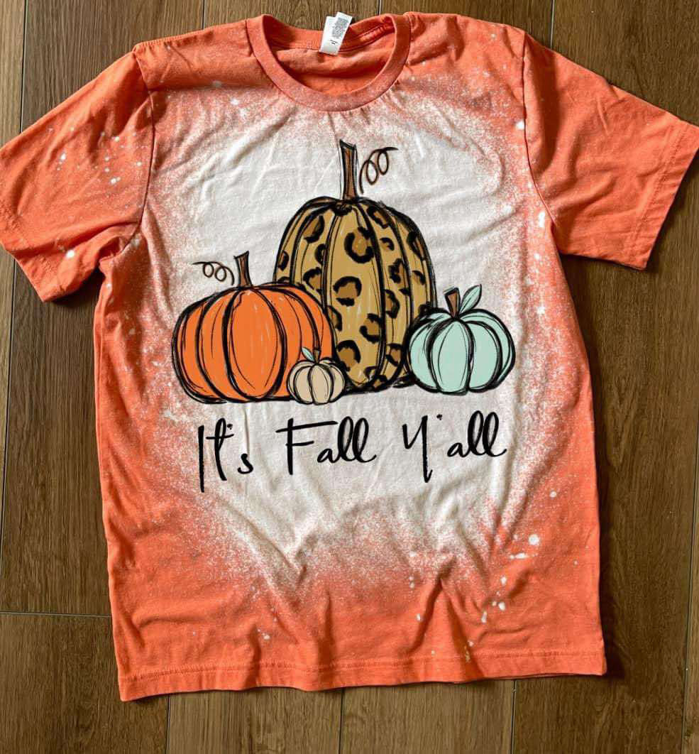 It's Fall Ya'll Bleach Distressed Tee