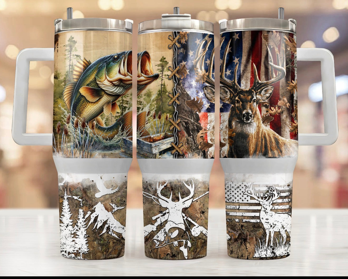 Hunting and fishing tumbler (read description)