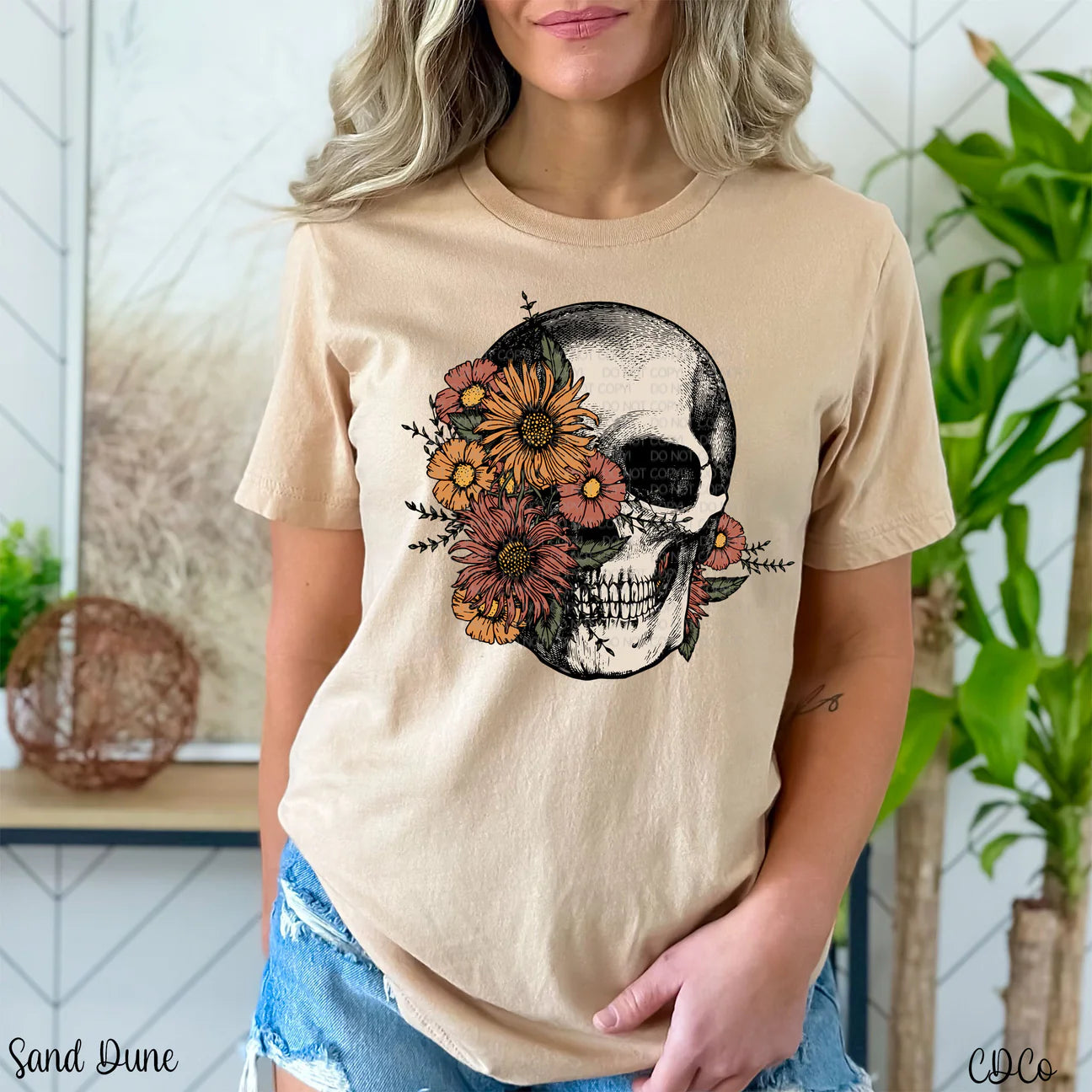 Floral skull