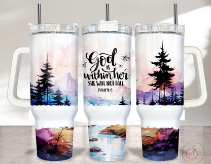 God is within her, she will not fail tumbler (read description)