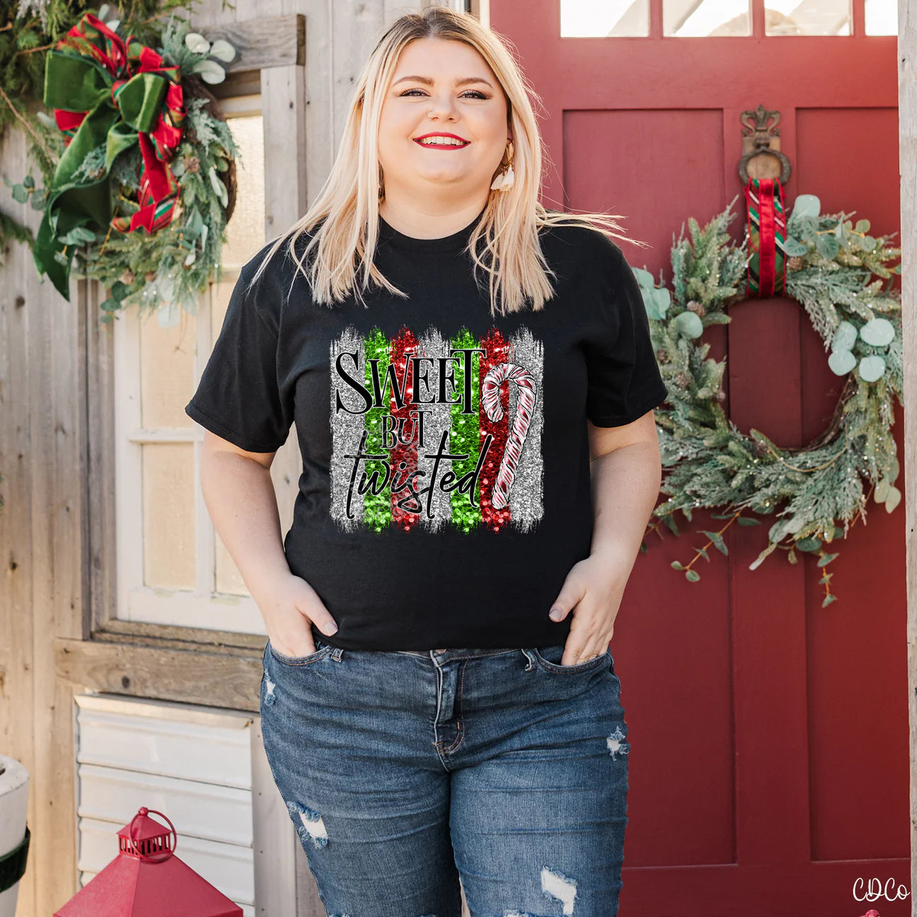 Sweet but twisted brushstroke candy cane