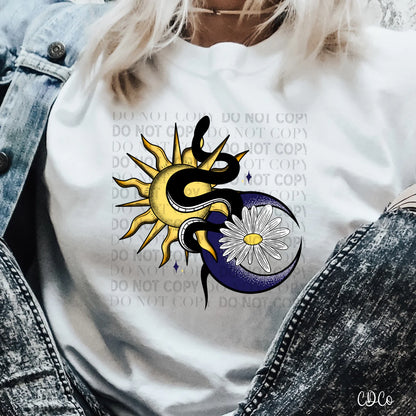 Snake sun and moon