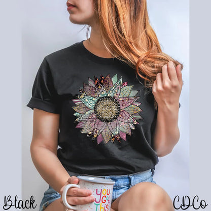 Gold purple sunflower