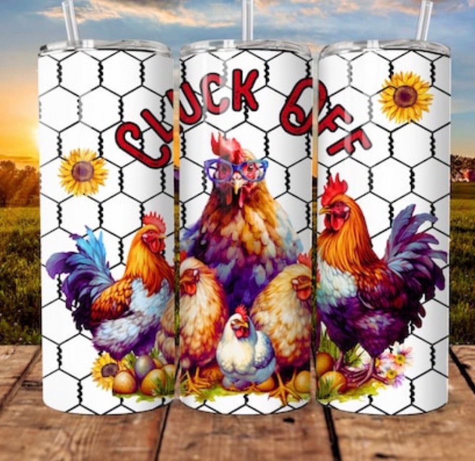 Cluck off tumbler