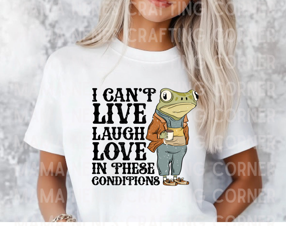 I can’t in these conditions frog
