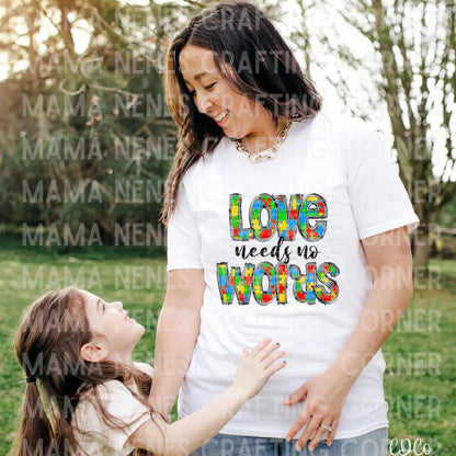 Love needs no words puzzle pieces