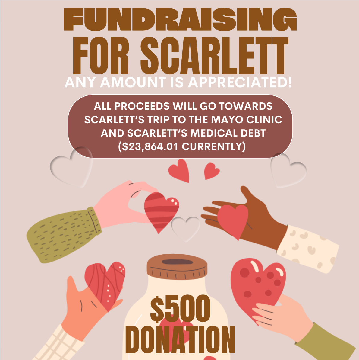 Scarlett’s fundraiser $500 Donation