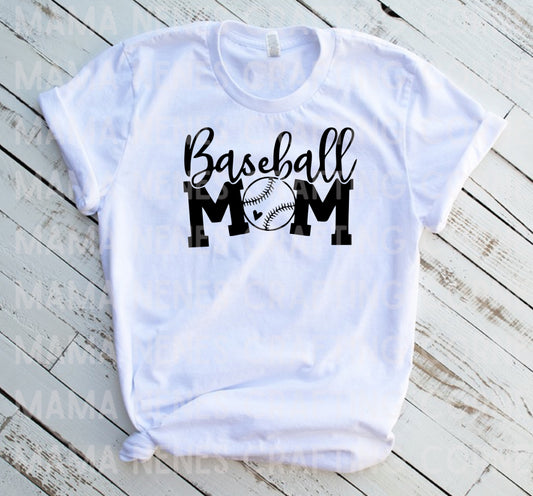 Baseball mom (black)