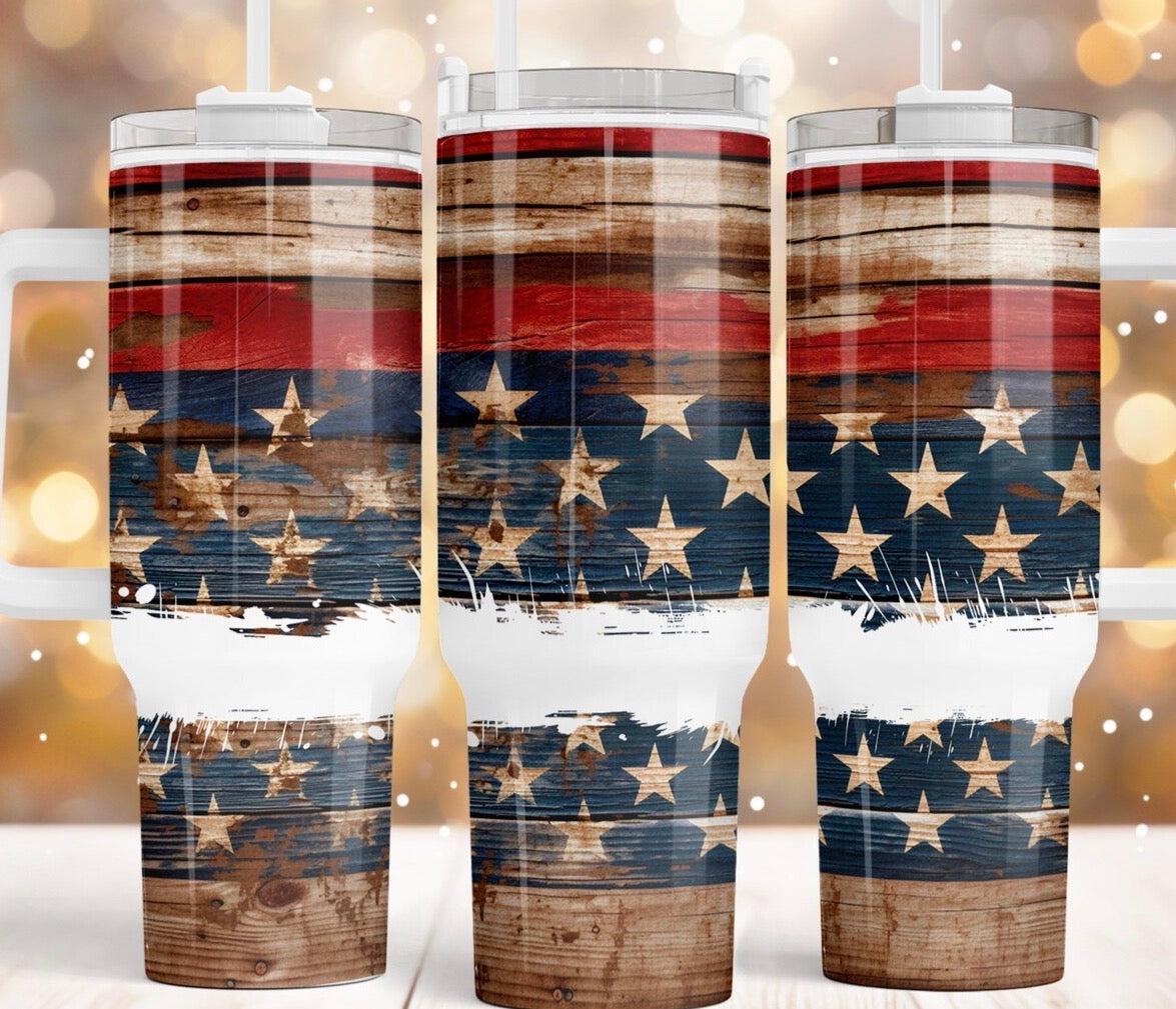Freedom flag tumbler (read description)