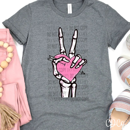 Pink skellie heart