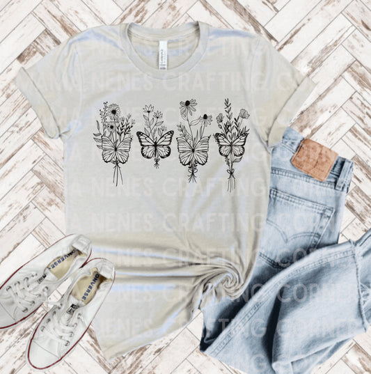 Floral butterflies