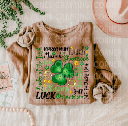 Clover word collage