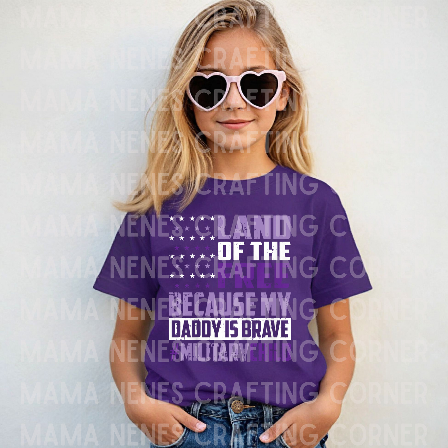 Land of the free because my daddy is brave