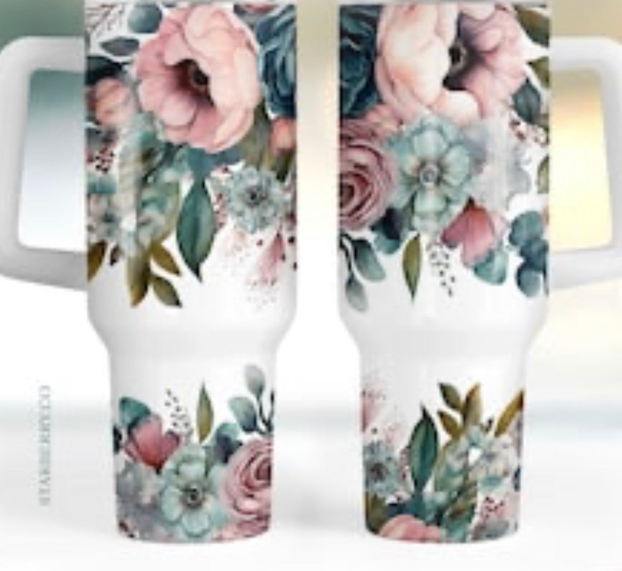 Boho floral tumbler  (read description)