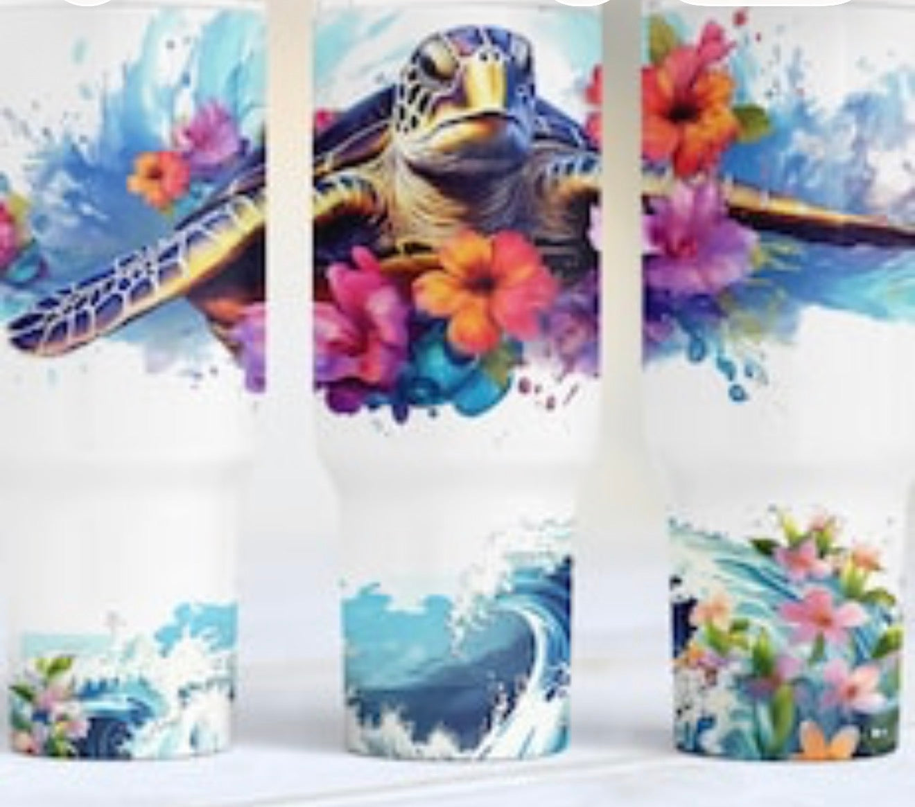 Sea turtle tumbler (read description)