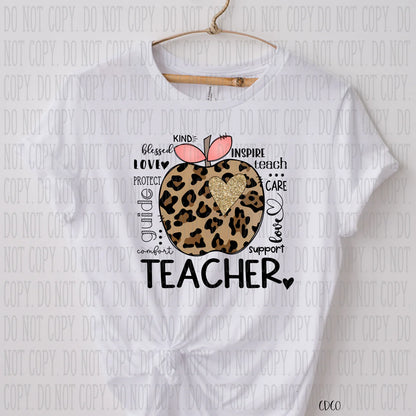 Teacher leopard apple