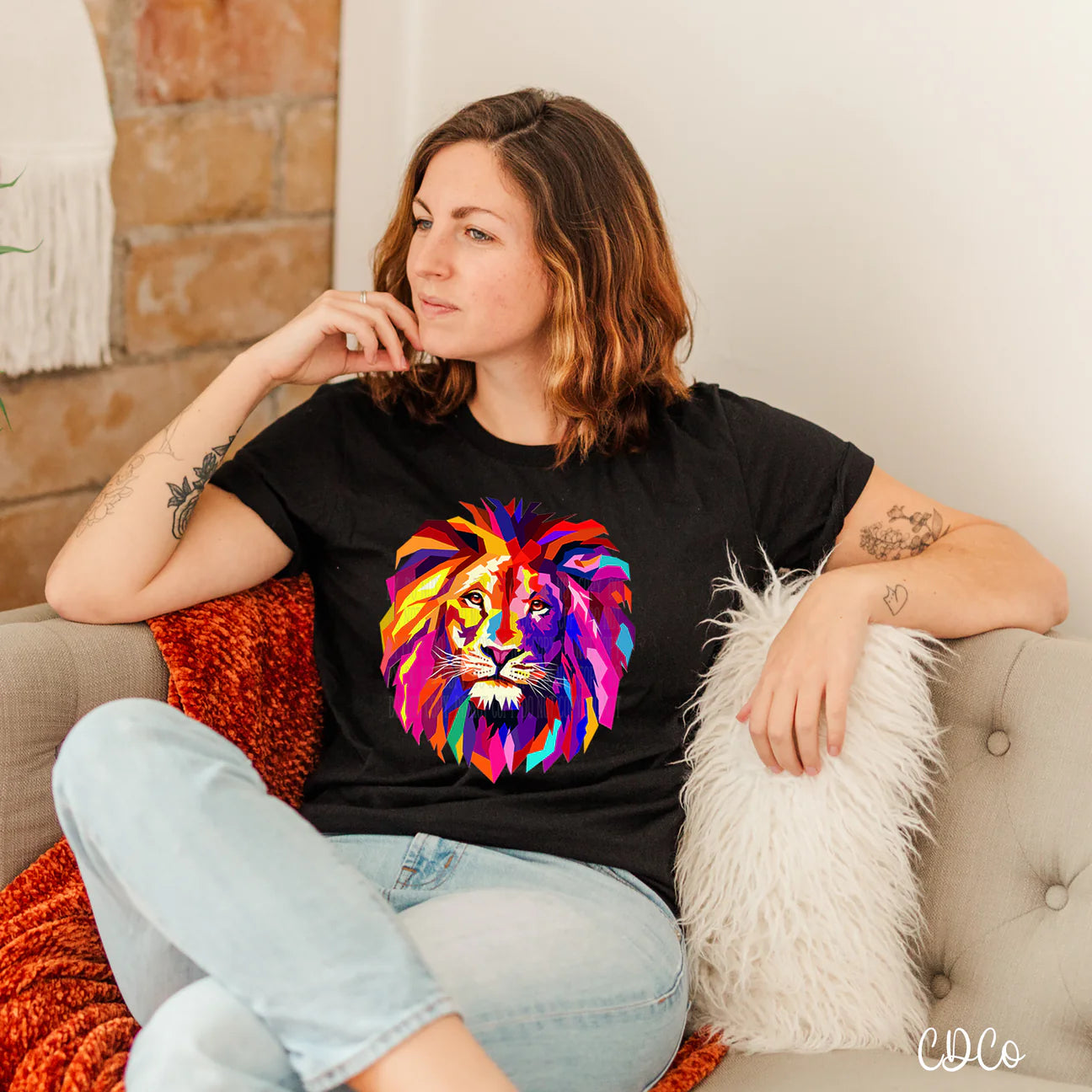 Bright lion head