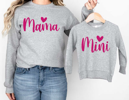 Mama/Mini Pink Heart (Mama) Tee